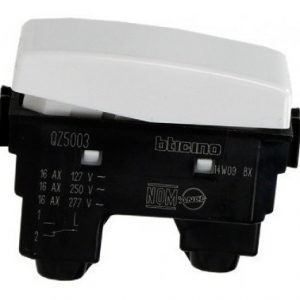 INTERRUPTOR 3 VIAS COLOR BLANCO 1 MODULO QZ5003 MX BTICINO