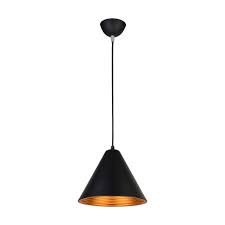 LUMINARIA COLGANTE CONICO NEGRO – DORADO 51779 PHILCO